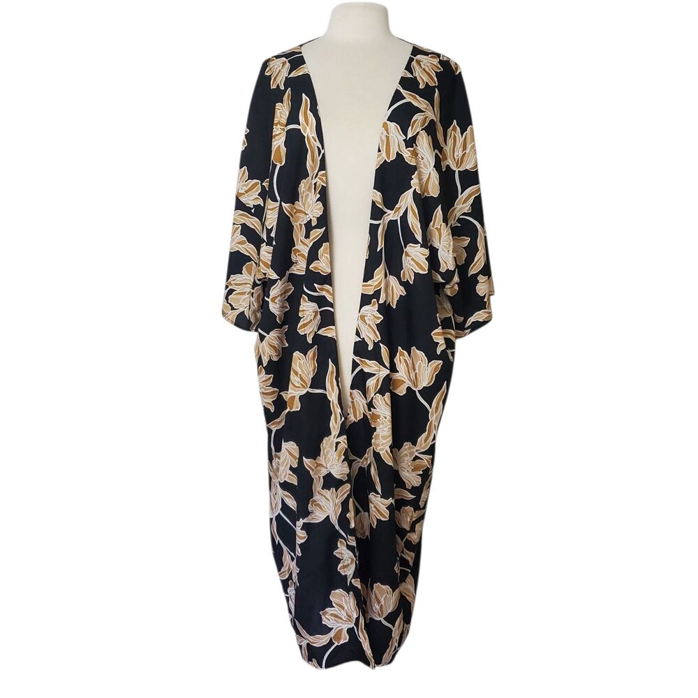 MAISON DU SOIR x Revolve Floral Boho Kimono Robe Size L/XL Missing Belt